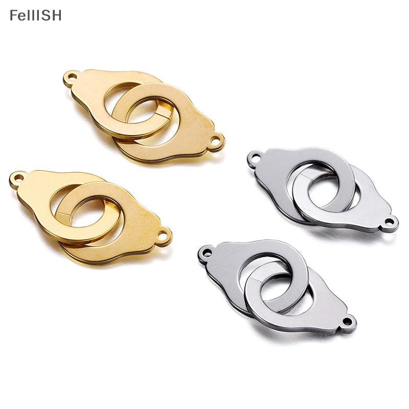 Set 5 Mặt Vòng cổ Bằng Thép Không Gỉ Hình Còng Tay DIY Sáng Tạo Dễ Phối Đồ 439br