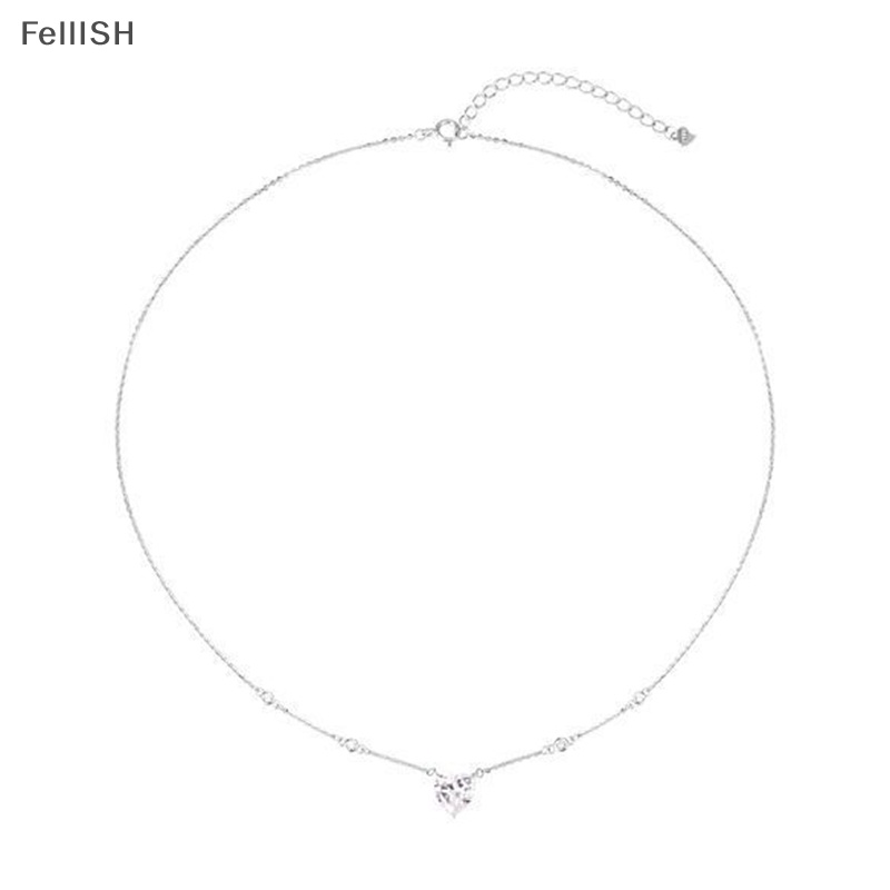 Vòng cổ Mặt Hình Trái Tim Đính Đá Zircon Thời Trang Đường Phố Cho Nữ 439br