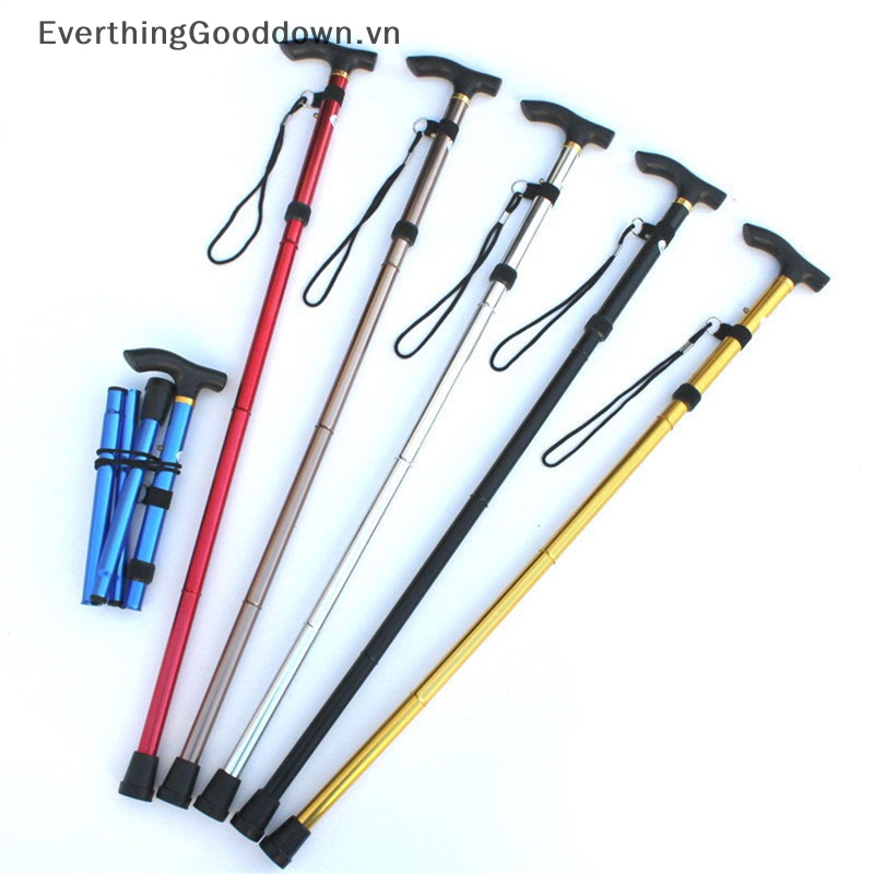 Everthinggood Gậy Đi Bộ Leo Núi Gấp 4 Khúc Bằng Hợp Kim Nhôm Siêu Nhẹ Có Thể Điều Chỉnh