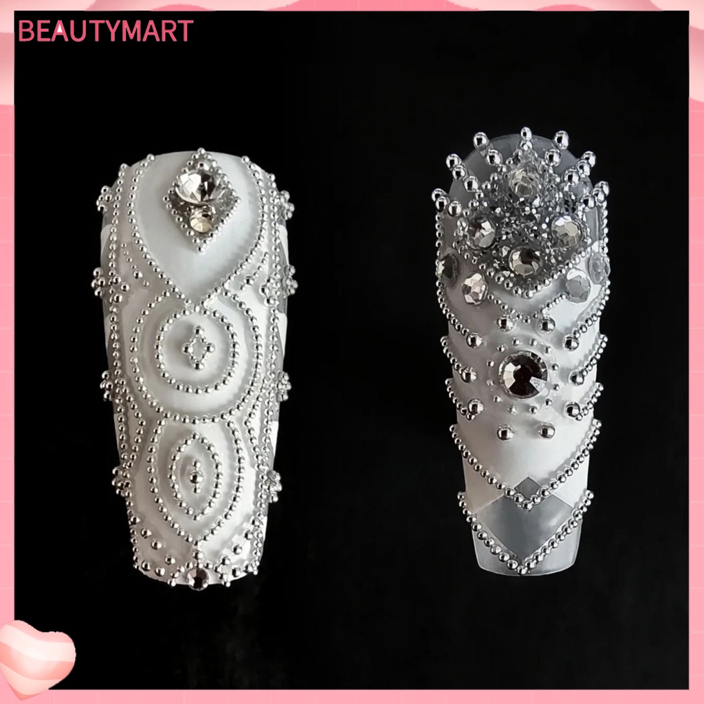 1 Túi Hạt Kim Loại 0.8 / 1mm Lấp Lánh Dùng Trang Trí Móng Tay 3D DIY