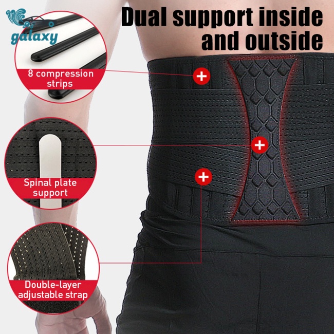 Galaxy Đai Đeo Hỗ Trợ Lưng Hai Lớp Thoáng Khí Thoải Mái Có Thể Điều Chỉnh Cho Sciatica Herniated Disc Scoliosis