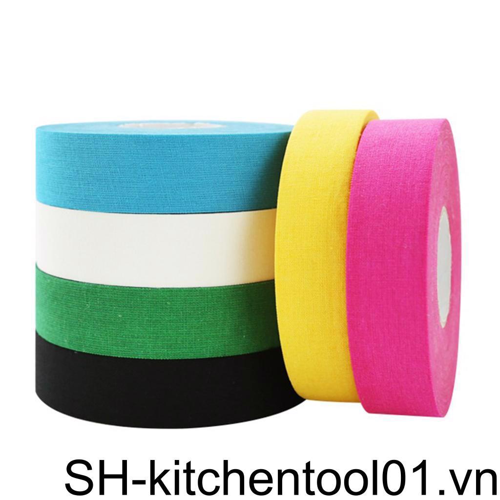 Cuộn Băng Dính Bằng Vải Cotton Màu Đen Dùng Quấn Tay Cầm Khúc Côn Cầu
