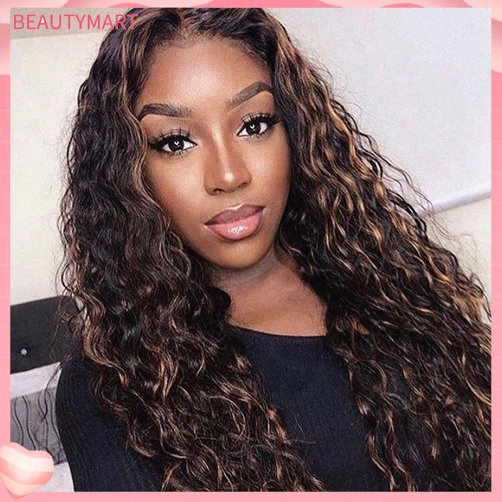 Bộ Tóc Giả Dài Xoăn Màu Nâu Đen Thời Trang Dành Cho Nữ