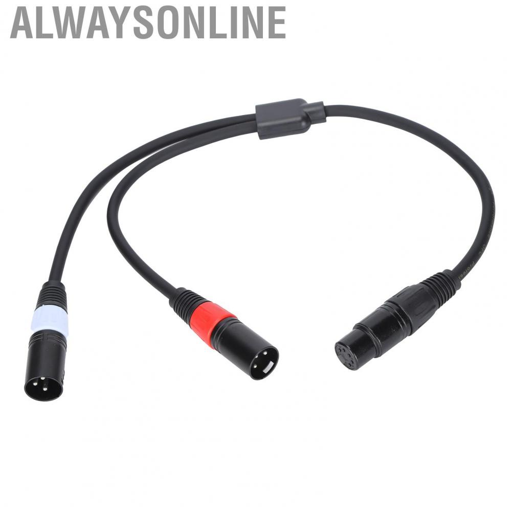 Alwaysonline JORINDO 5‑Pin XLR Female To Double 3‑Pin Male Cable Y Splitter Hot GSS