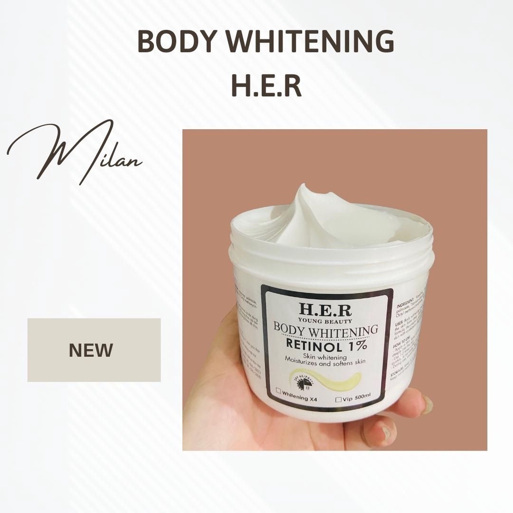Kem Dưỡng Trắng Da Body HER RETINOL 500GR