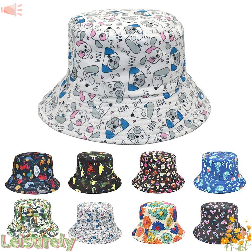 LEILY Mũ Bucket Hoạ Tiết Động Vật Phong Cách Hip-Hop Cho Nam Và Nữ