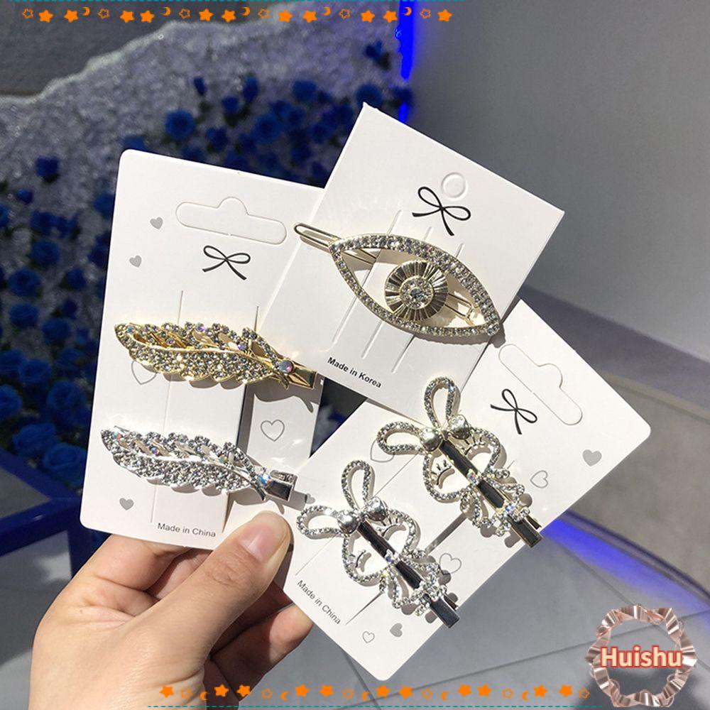 HS Kẹp Tóc Họa Tiết Chiếc Lá Đính Đá Thời Trang