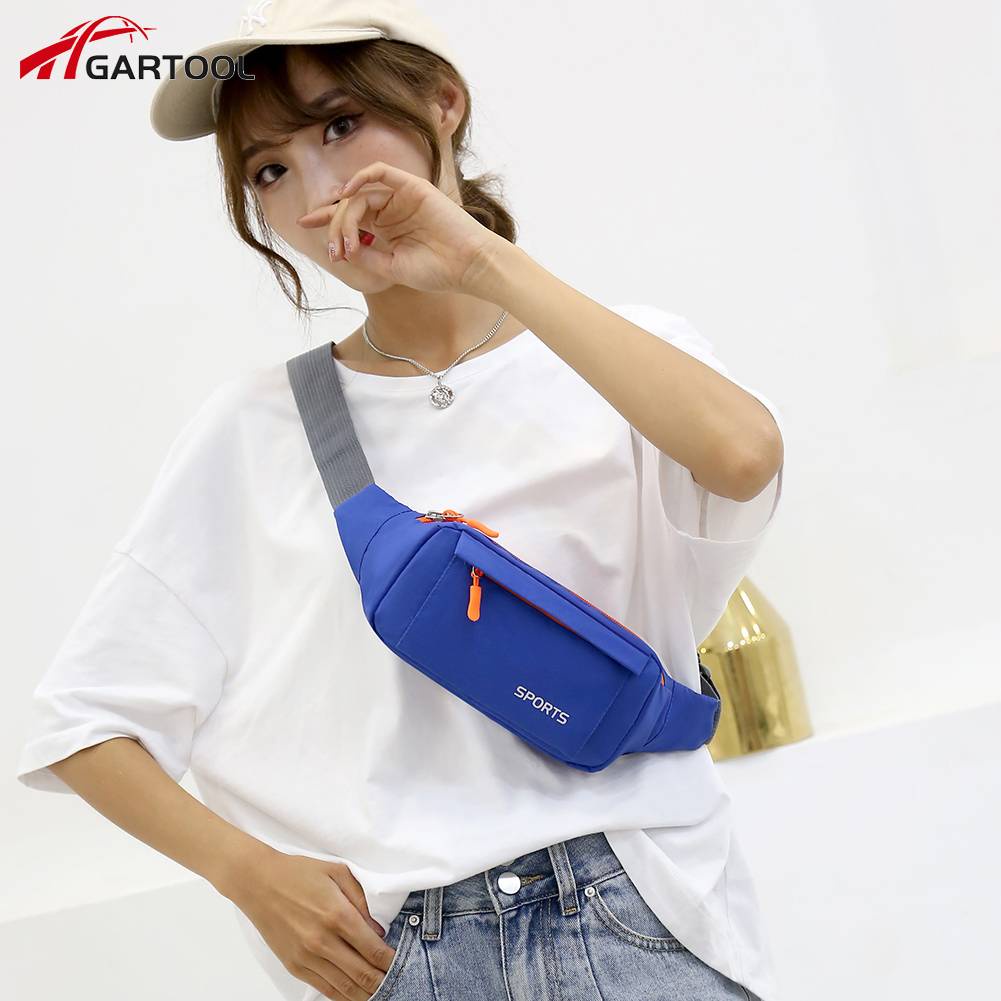 Casual Fanny Pack Women Men Waterproof Oxford Travel Running Crossbody Wais