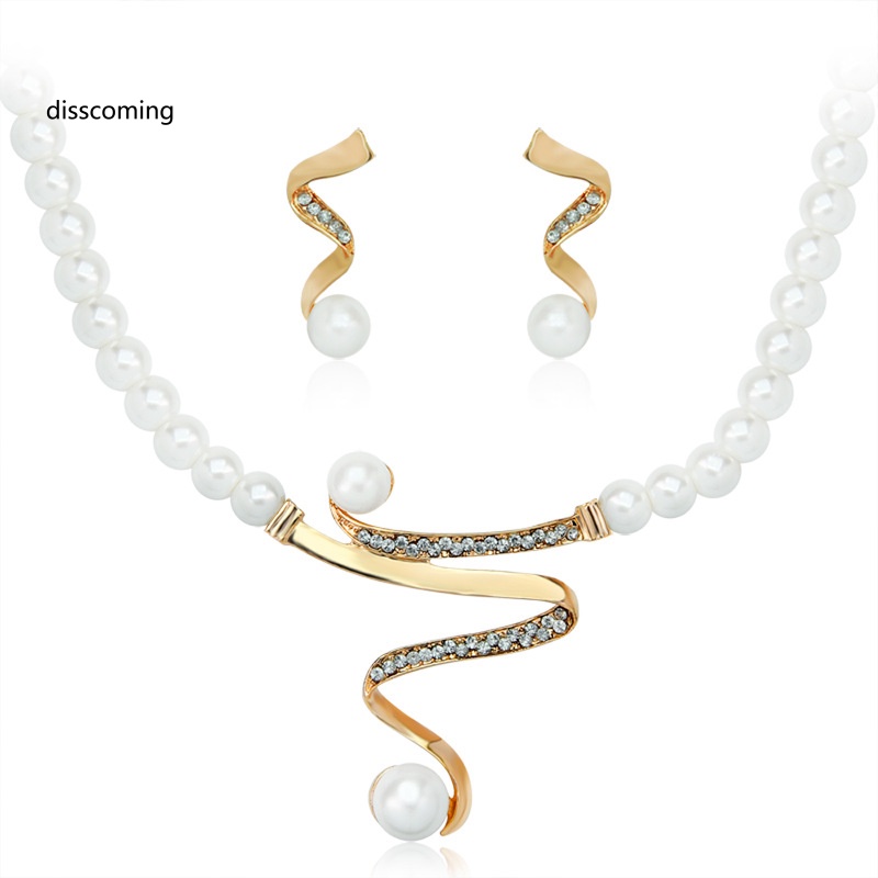 Áo Thun Tay Ngắn In Chữ SL| Set Vòng cổ Và Bông Tai Ngọc Trai Hình Chữ S