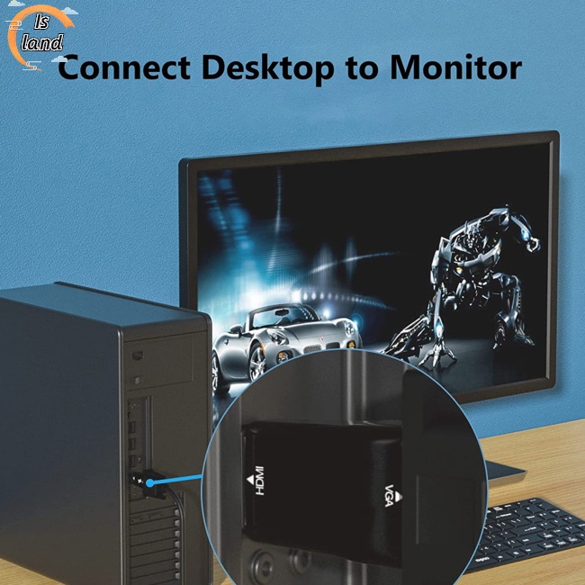 Cáp Chuyển Đổi Hdmi-compatible Sang Vga Cho Màn Hình Máy Tính / Máy Chiếu / Laptop