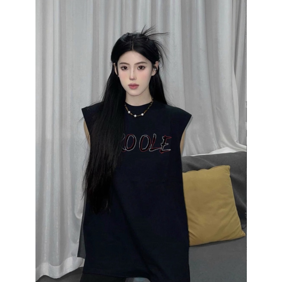 NRVP Áo Thun Nữ Không Tay 100% Cotton Thời Trang Hàn Quốc