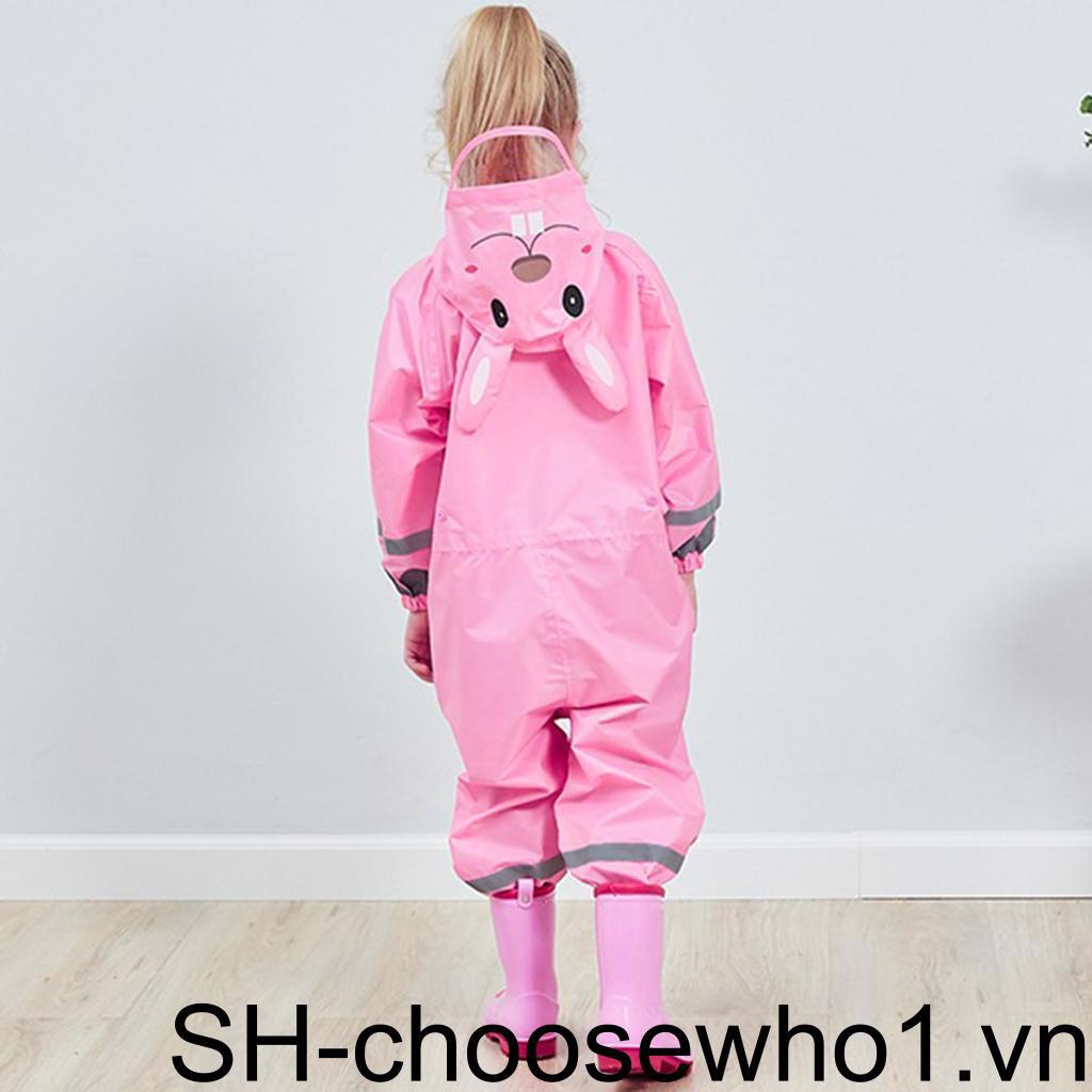 Áo Mưa Chống Thấm Nước Họa Tiết Hoạt Hình Xinh Xắn Dành Cho Bé