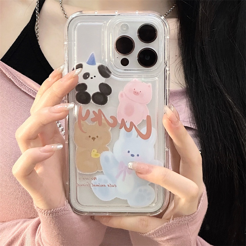 Ốp Điện Thoại Túi Khí Chống Sốc Hình Động Vật Cho iphone15 / 14promax / 13 / 12 / 11 XR / XS / X / XSMAX / 6PLUS / 6SPLUS / 7 / 8PLUS