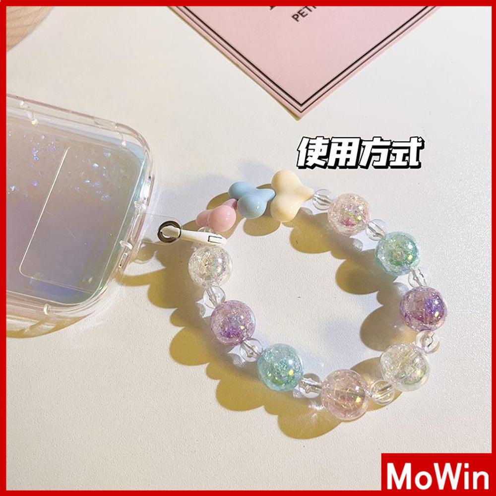 Ốp lưng Vỏ điện thoại Vòng tay Dây buộc Dây đeo cổ tay Hạt nhiều màu sắc đẹp Nhiều kiểu dáng khác nhau Hình trái tim Nơ Mặt trăng Vỏ iPhone tương thích Màu sắc đơn giản