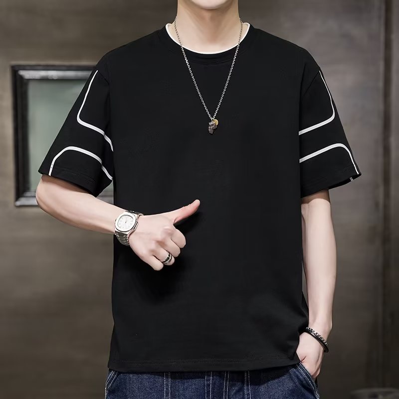 Áo Thun Tay Ngắn Cổ Tròn Dáng Rộng In Họa Tiết Graffiti Phong Cách Đường Phố Hip Hop Thời Trang Mùa Hè Cho Nam M-5XL