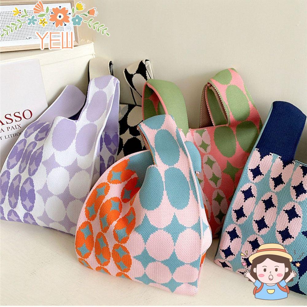 Túi Mua Sắm Đeo Vai Mini Màu Sắc Xinh Xắn Có Thể Tái Sử Dụng