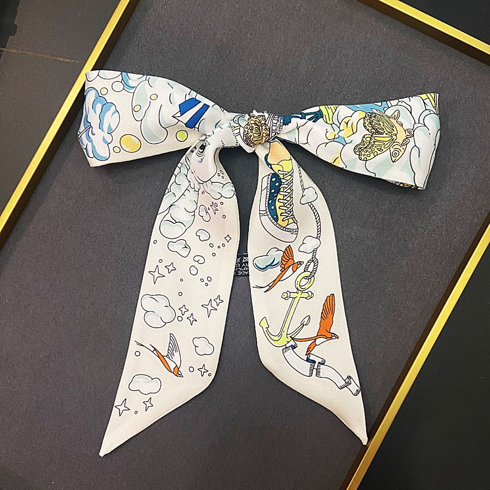 Khăn Quàng Cổ Lụa Dáng Dài Thắt Nơ Phong Cách Mới