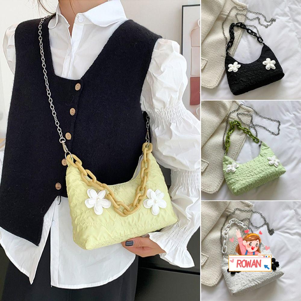 ROWANS Túi Đeo Chéo Bằng Nylon Họa Tiết Hoa Thời Trang Sành Điệu Cho Nữ