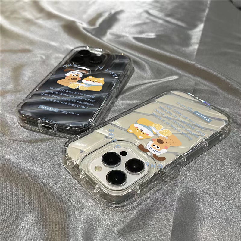 Ốp Điện Thoại Mềm Trong Suốt Hình Cún / Mèo Dễ Thương Cho iPhone14promax 1312 / 11 7 / 8plus xr / sins ZP4D