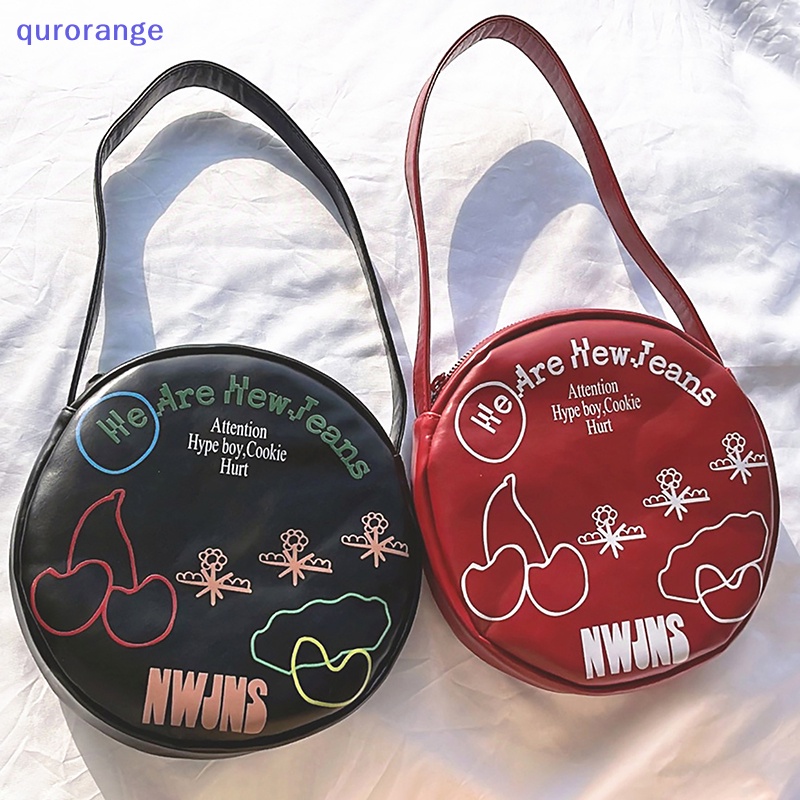 Qurorange 1Pc Kpop Newjean Bag Cute Vocal Concert Round Bag New Jeans NWJNS Handbag Gift rorh