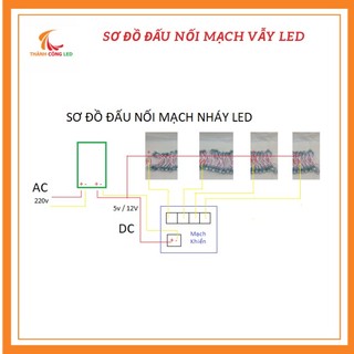 Mạch nháy LED vẫy 4 cổng 8A ( dùng cho LED ruồi, F5 ... điện áp 5V hoặc 12V )