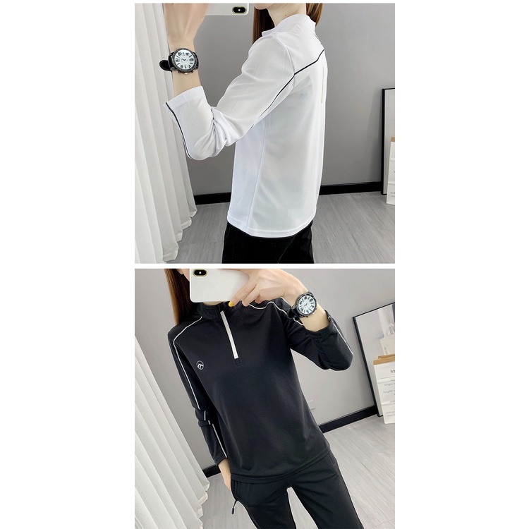 Áo Thun Thể Thao Tay Dài Chất Liệu Thấm Hút Khô Thoáng Nhanh Chóng