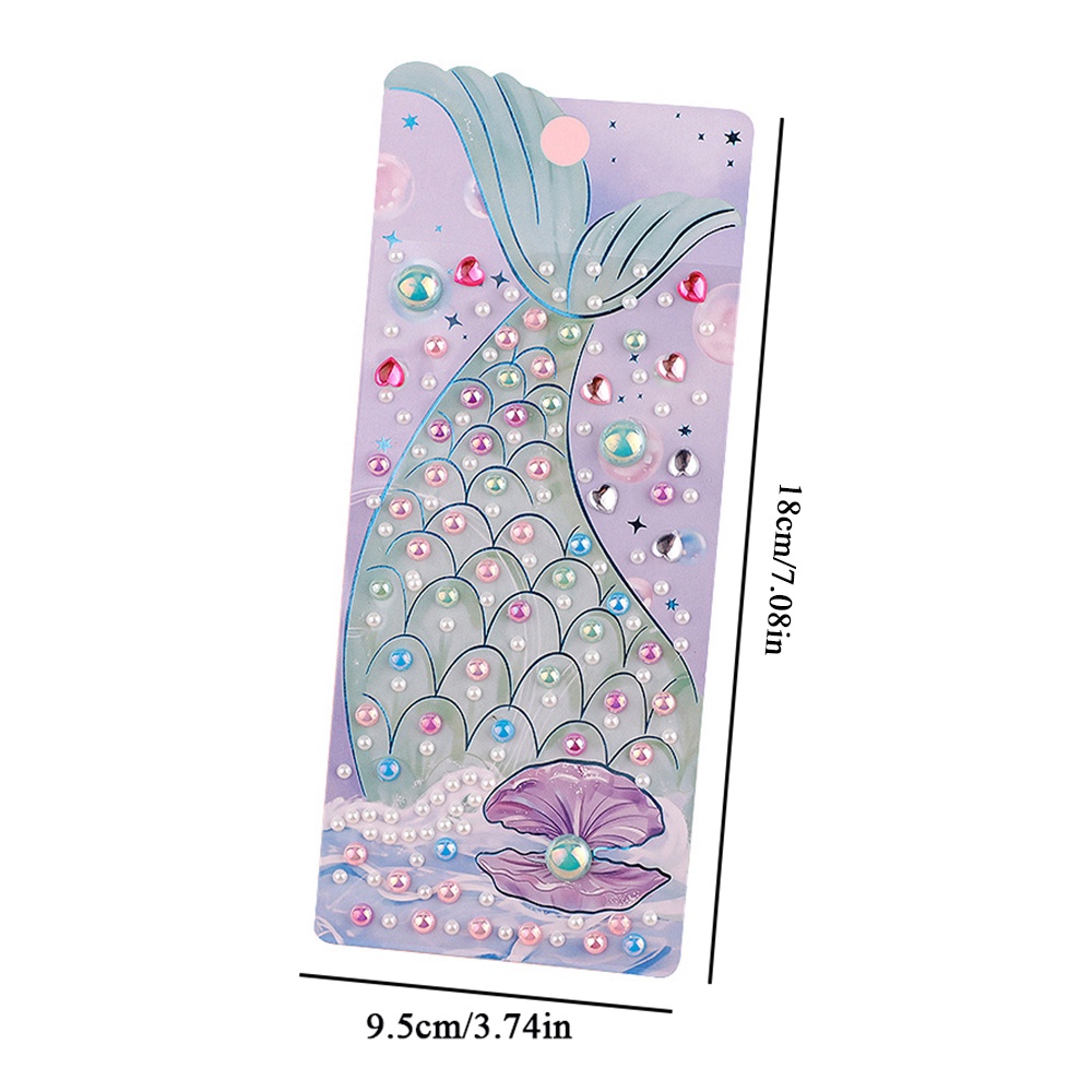 Miếng Dán Acrylic Hình Nàng Tiên Cá 3D Nhiều Màu Sắc Thời Trang