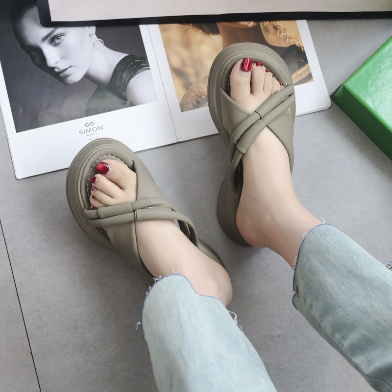 C＆S dép sandal nữ 3cm dép đi biển dép đế cao Thoải Mái Xinh Xắn 23070502