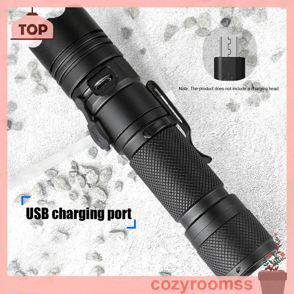 Đèn Pin LED XHP50 800LM 5 Chế Độ 1200mAh Sạc USB Tiện Dụng