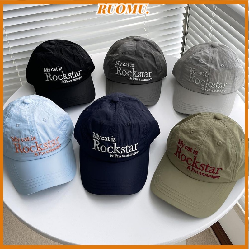 Mũ Lưỡi Trai nylon Thêu Chữ 'my catis rockstar Cho Nam