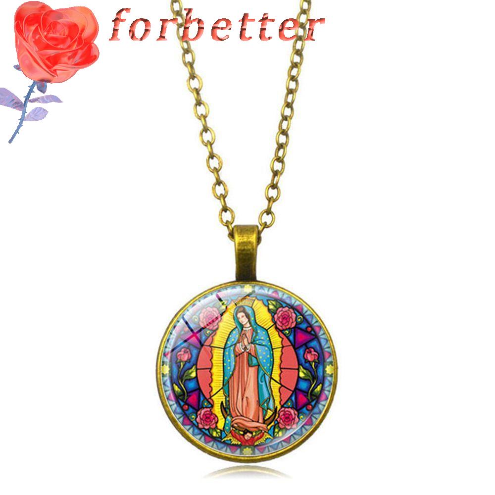 FORBETTER Vòng cổ Kim Loại Mặt Kính Thời Trang Vintage Dành Cho Nữ