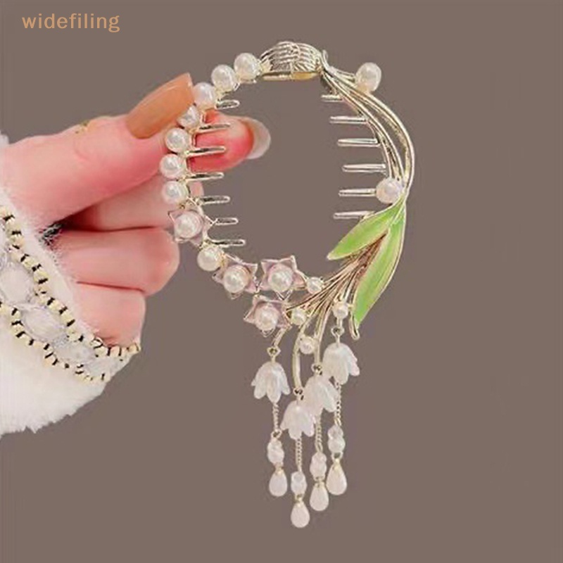 Kẹp Tóc Nơ Đính Ngọc Trai Thời Trang Cho Nữ