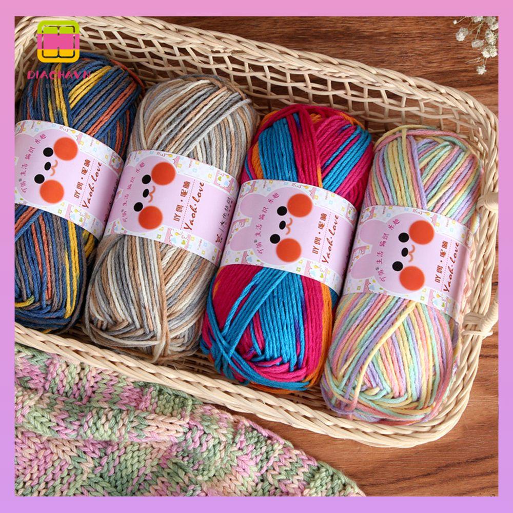 DIACHAVN Cuộn Len Cotton Mềm Nhiều Màu