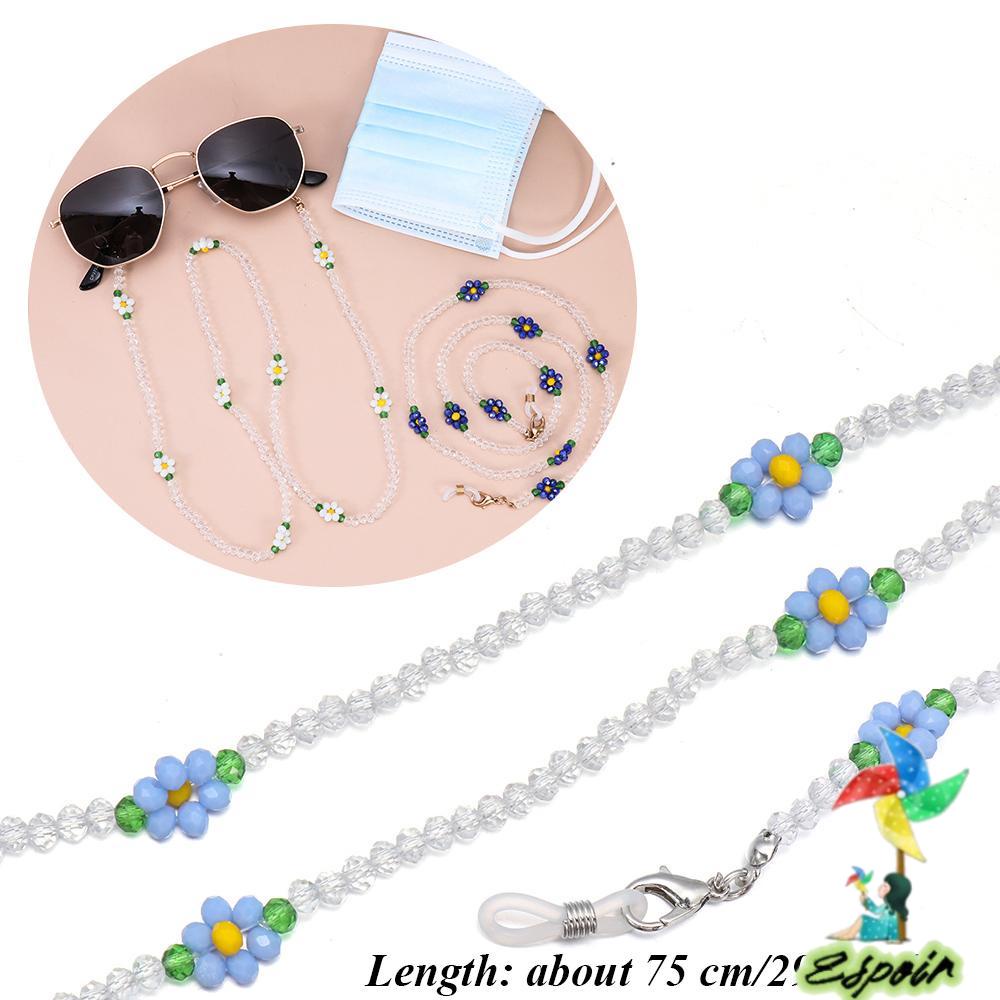 ESPO Dây Đeo Mắt Kính Chống Thất Lạc Đính Hạt Nhiều Màu Sắc Dễ Thương Cho Nữ