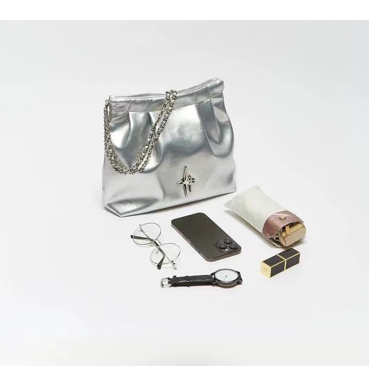 Túi Đeo Vai Y2K Màu Bạc Thời Trang Cho Nữ