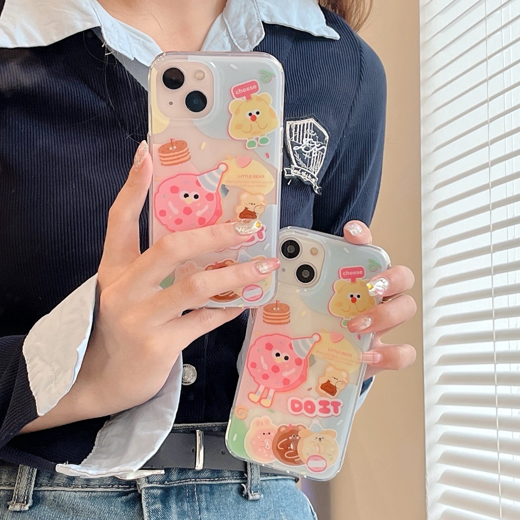 Ốp Điện Thoại IMD Hai Mặt Chống Sốc Kèm Dây Đeo Cho IPhone 14 13 12 11 Pro Max