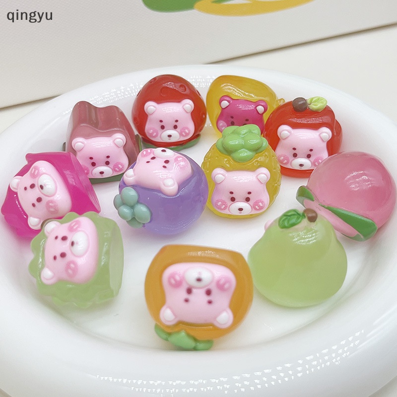 Phụ Kiện Trang Trí Tóc Hình Chú Gấu Mini Bằng Resin Phát Quang DIY