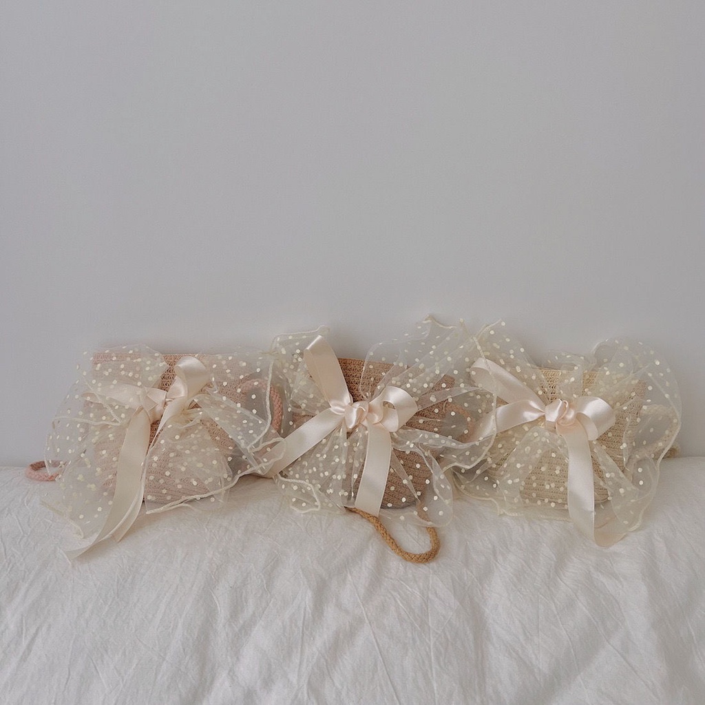 Túi Đeo Chéo Đan Len Phong Cách Công Chúa Dễ Phối Đồ Thời Trang Xuân Hè Cho Mẹ Và Bé