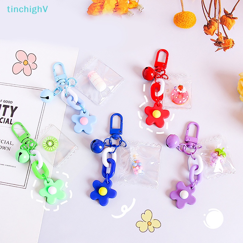 [TinchighV] Móc Điện Thoại Dạng Chuỗi Hạt Resin Hình Hoa Dễ Thương Hữu Ích Phong Cách Hàn Quốc Cho Nữ [Mới]