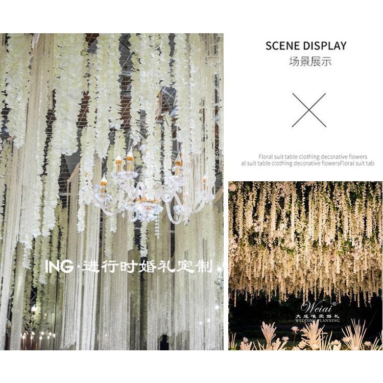 Dây Hoa Tử Đằng Giả 100cm Bằng Lụa Treo Trang Trí Nhà Cửa Đám Cưới