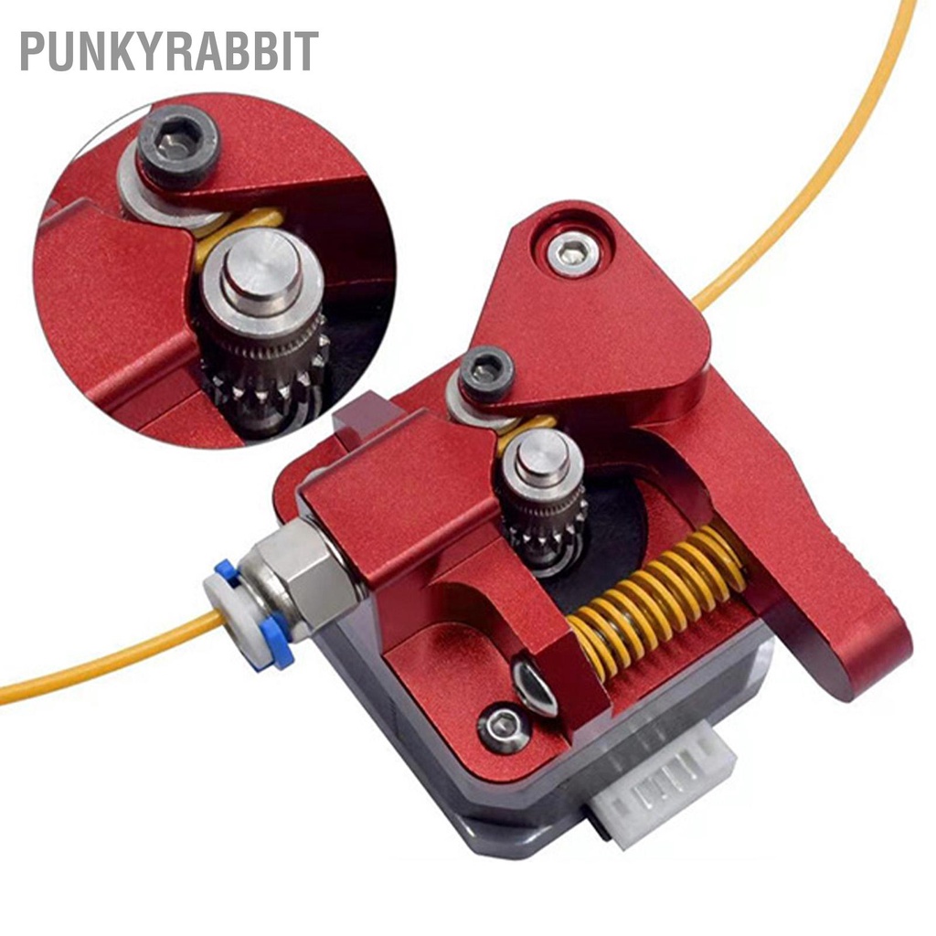 PunkyRabbit Máy đùn bánh răng trượt đôi in 3D kim loại chống mài mòn màu đỏ trình điều khiển kép để nâng cấp