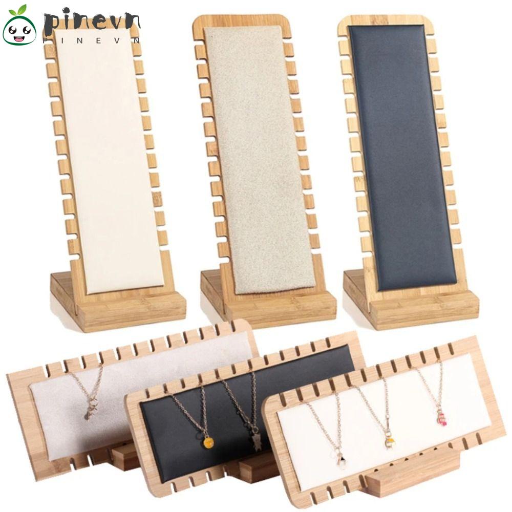 PINEVN Giá Đỡ Trưng Bày Dây Chuyền Bằng Gỗ Nhiều Tầng Tiện Dụng