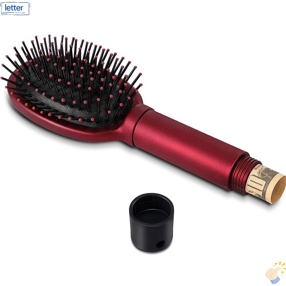 LET Hide-a-spare-key Hộp Đựng Chìa Khóa Giả Bằng Nhựa Màu Đỏ Hình Lược Cho Người Lớn / Trẻ Em Đi Du Lịch