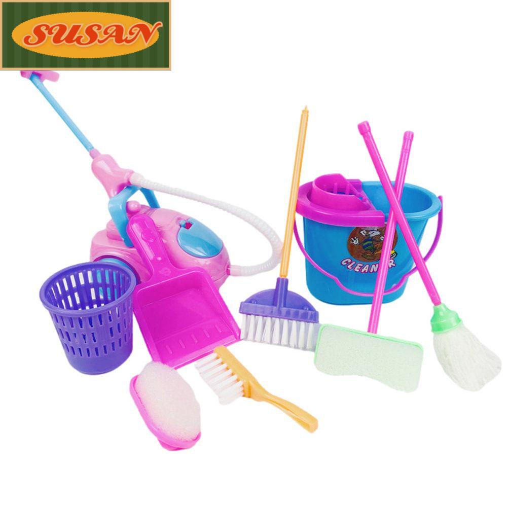 SUSANS Set 9 Món Đồ Chơi Nội Thất Dọn Dẹp Phòng Cho Bé