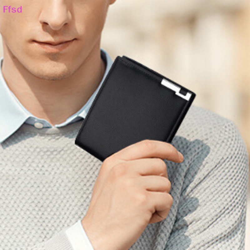 {Ffsd} Ví Da Gập Đôi Đựng Thẻ ID / Danh Thiếp Dáng Ôm Cho Nam * Bán Chạy
