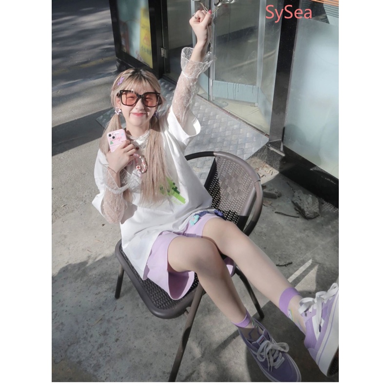 Bộ Áo Sơ Mi Dáng Rộng + Quần Short Xinh Xắn Theo Phong Cách Mùa Hè Hàn Quốc Dành Cho Nữ