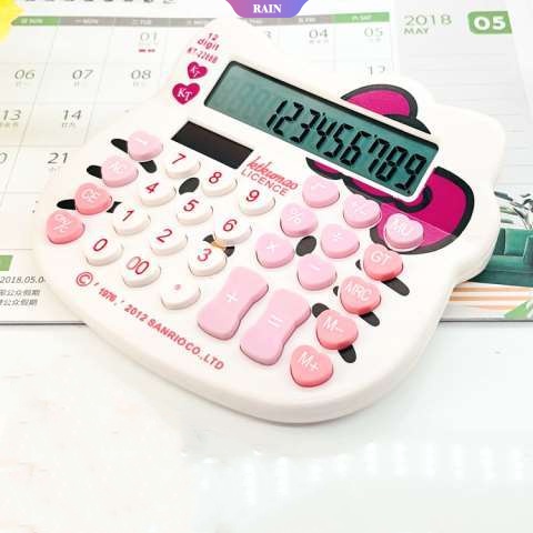 Máy Tính 12 Chữ Số Hình Nhân Vật Hoạt Hình Anime Kawaii Hello Kitty