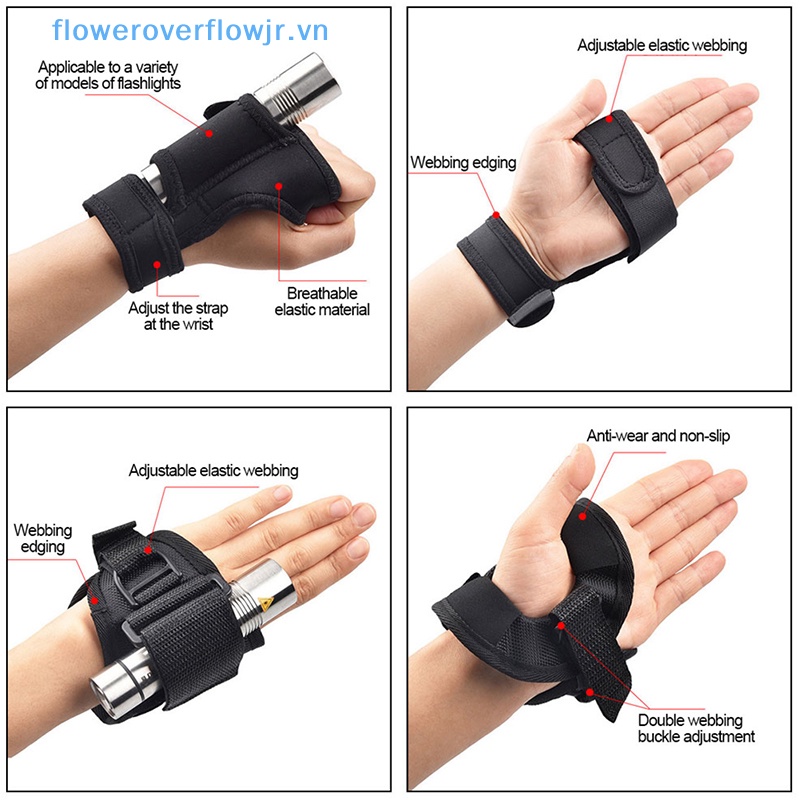 Giá Đỡ Đèn Pin LED Và Găng Tay Lặn Dưới Nước