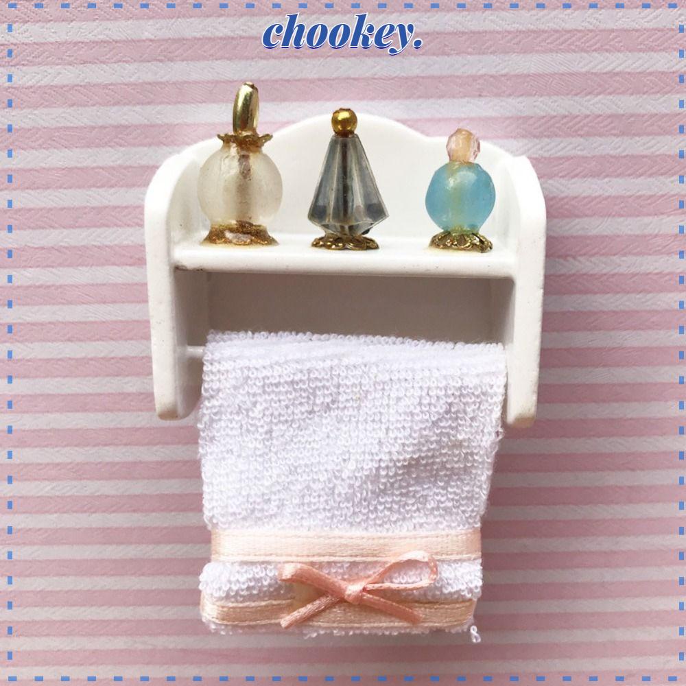 1 Bộ Giá Treo Khăn Trang Điểm Tỉ Lệ 1: 12 Cho Nhà Búp Bê