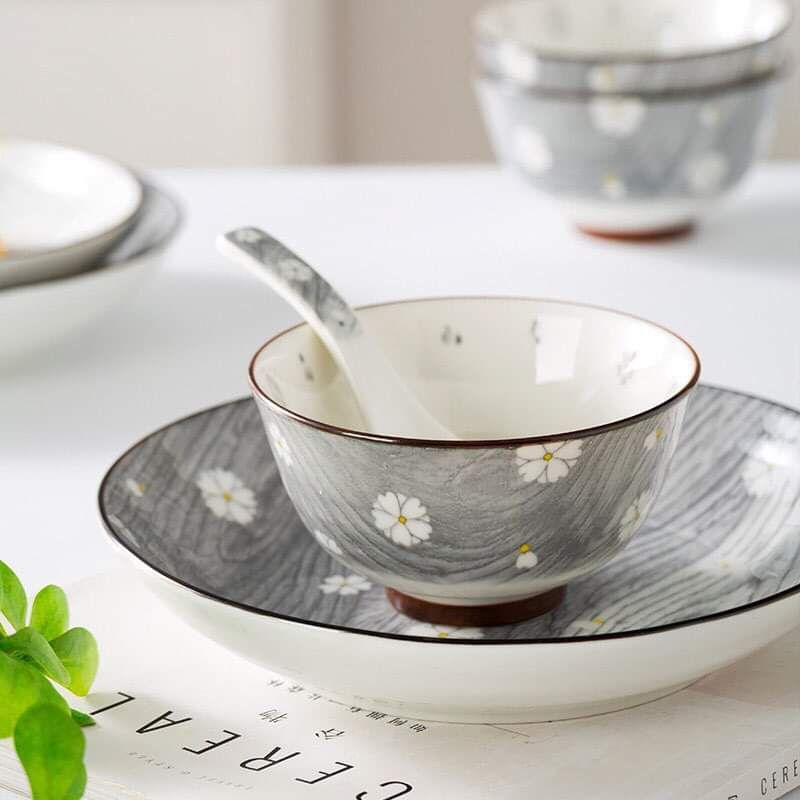 Bát cơm _ đĩa muối sứ Trống Đồng Thái Huy Bát Tràng  .